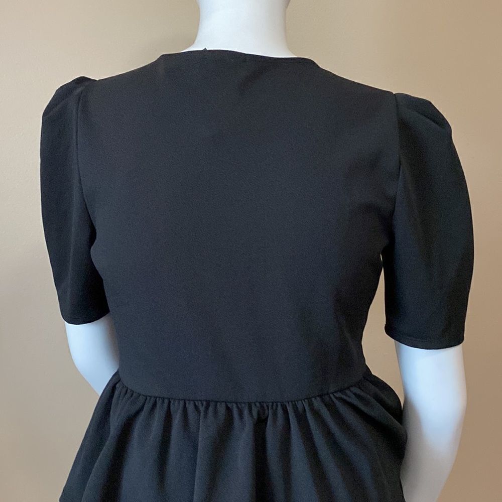 NWT Fashion Nova Black Peplum Dress - Size:1X - Picture 16 of 16